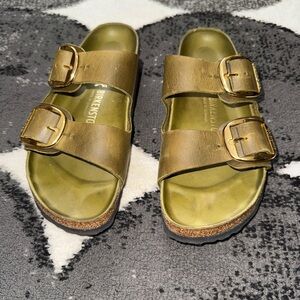 Birkenstock Olive Green Big Buckle Arizona Sandals